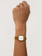 Classic Square Mixed Metal Bracelet Watch