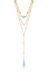 Forever Falling Turquoise Lariat