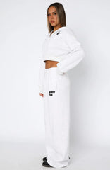 From The Archives Charli Wide Leg Sweatpants Grey Marle