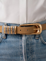 Metal Core Belt in Shiitake
